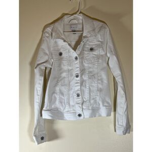 The Children's Place Girls White Denim Jean Jacket‎ - Size 10-12